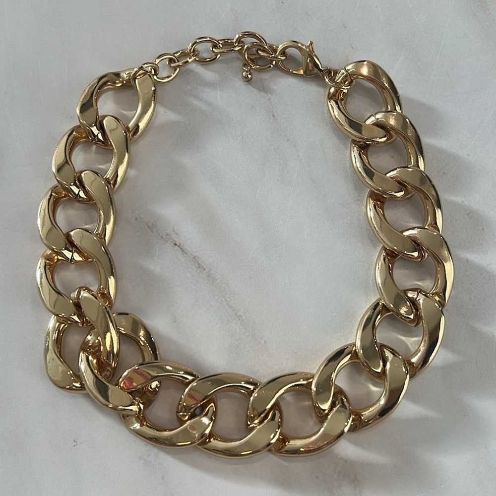 KENNETH JAY LANE GOLD CHAIN COLLAR NECKLACE!